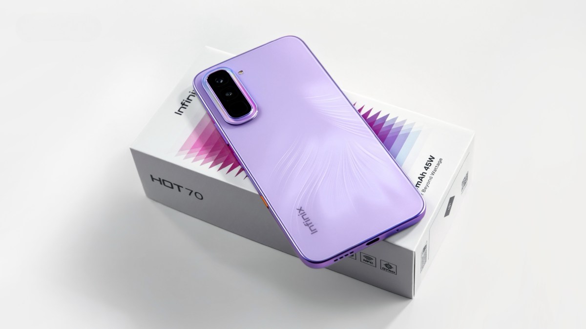 Infinix details Hot 70 design 