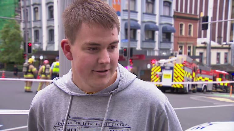 A witness at the scene of the Auckland CBD blaze.