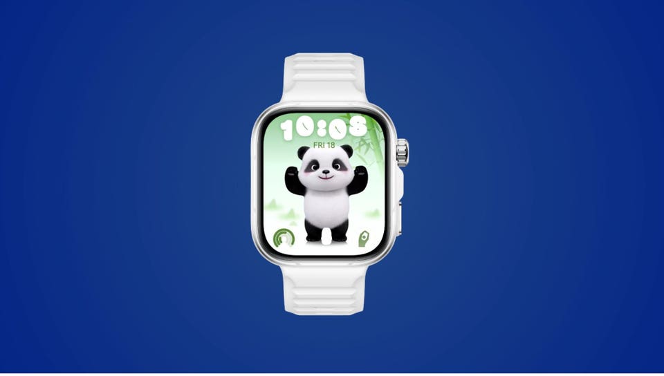 Huawei Watch Fit 5 Pro on a dark blue background
