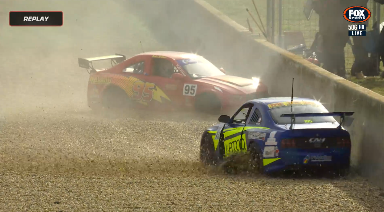 Aussie Racing Cars news: Lightning McQueen lookalike suffers heavy Aussie Racing Cars crash
