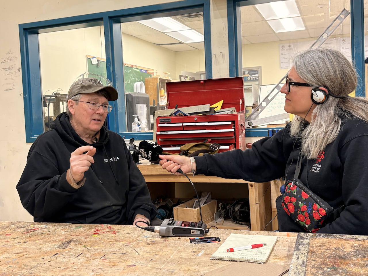 Host Elyn Jones interviewed Peter Menzies, who teaches trades classes at Robert Service School in Dawson City.