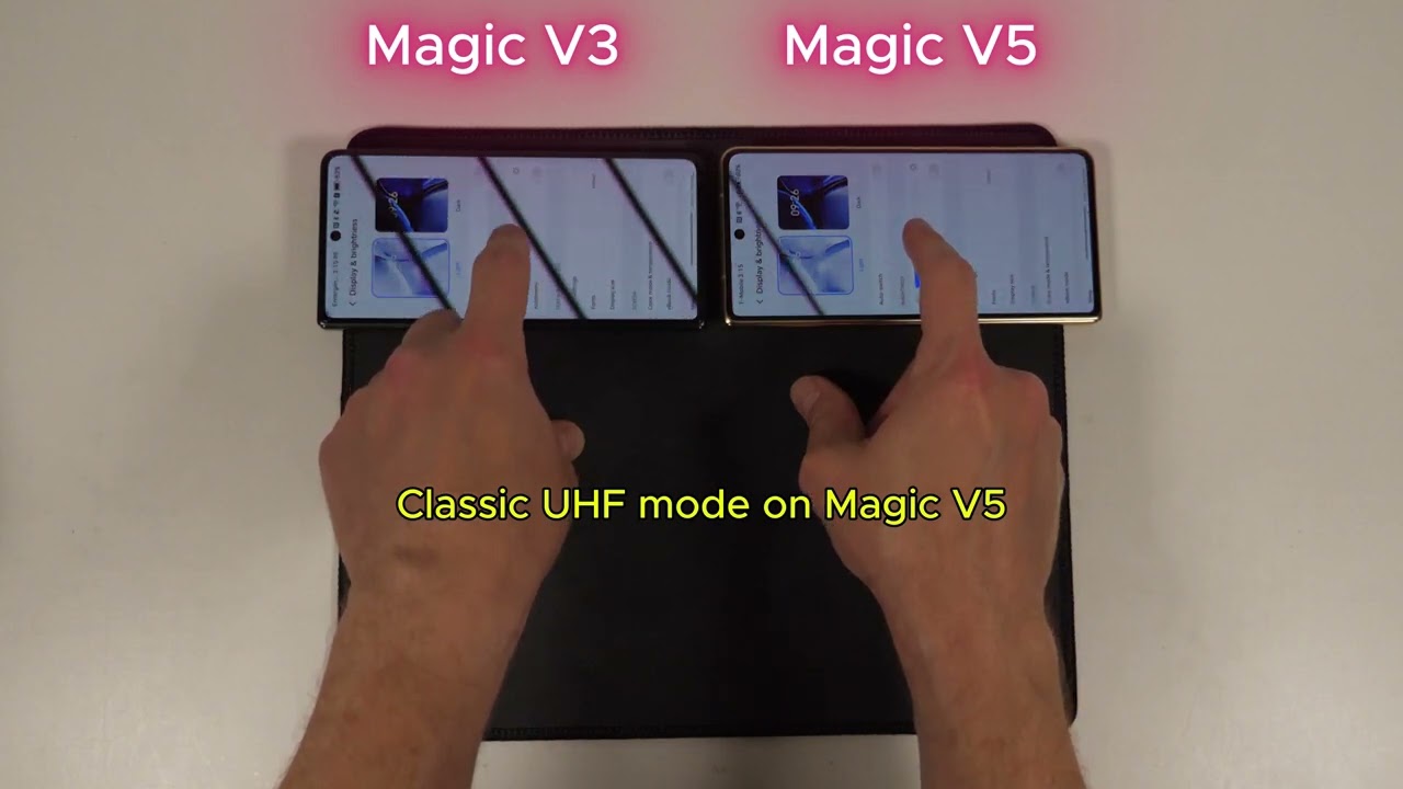 Honor Magic V5 vs V3 PWM and dithering display review - YouTube