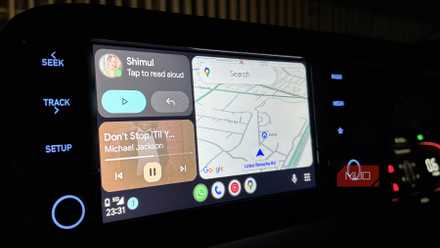 Android Auto on a car dashboard