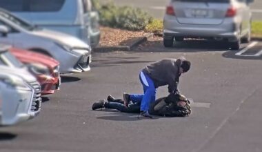 Long leg of the law: Fleeing suspect run down by sprinting officer