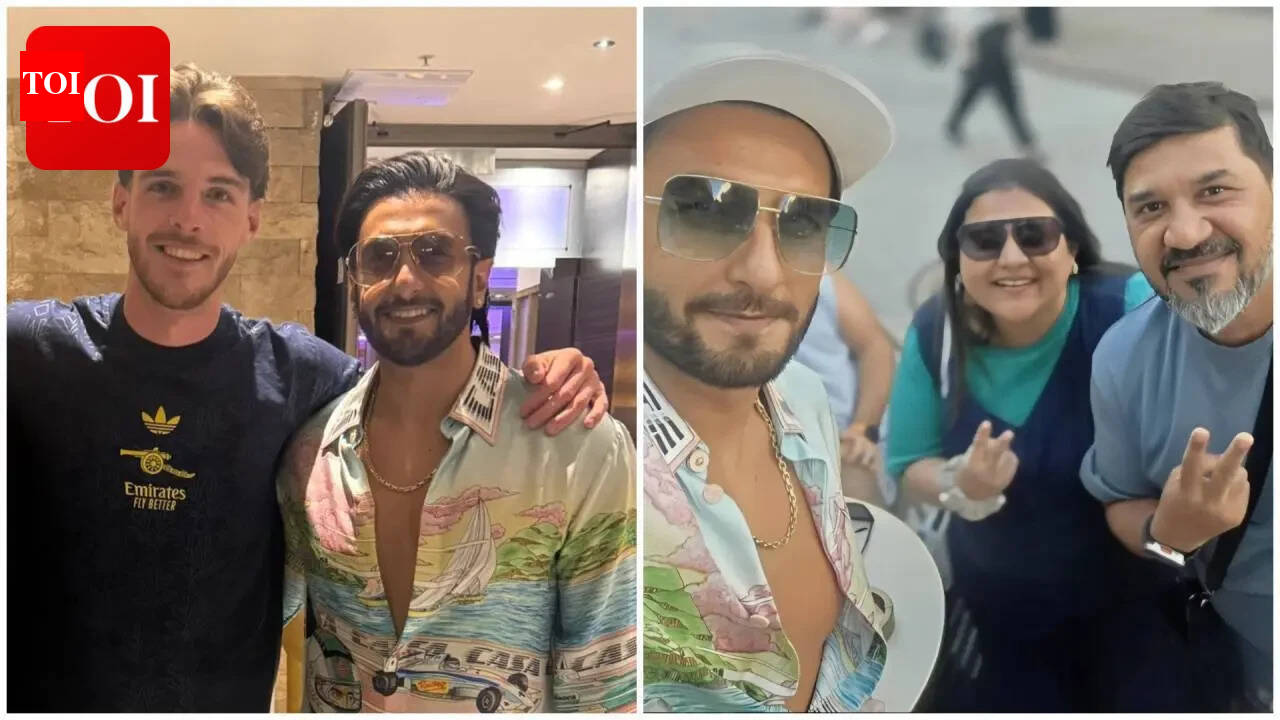 Ranveer Singh poses with Arsenal star Declan Rice in Budapest amid ongoing FWICE ‘ban’ over Don 3 controversy with Farhan Akhtar | Hindi Movie News