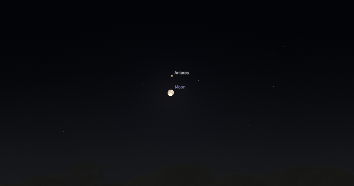 The Sky Today on Sunday, May 31: Blue Moon, red star