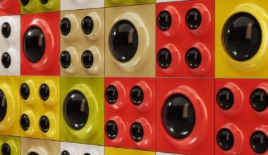 RETROCORE reimagines retro-futurist lighting as modular wall compositions