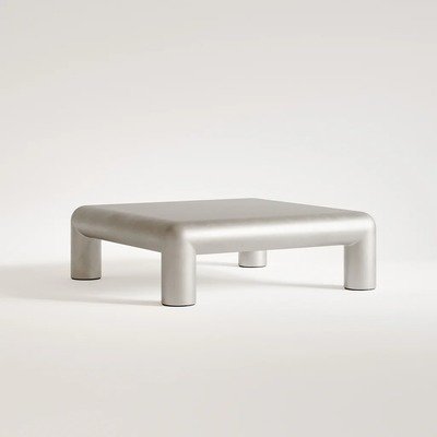 Formarkivet's Outrageously Chunky Cubio, a Raw Aluminum Coffee Table