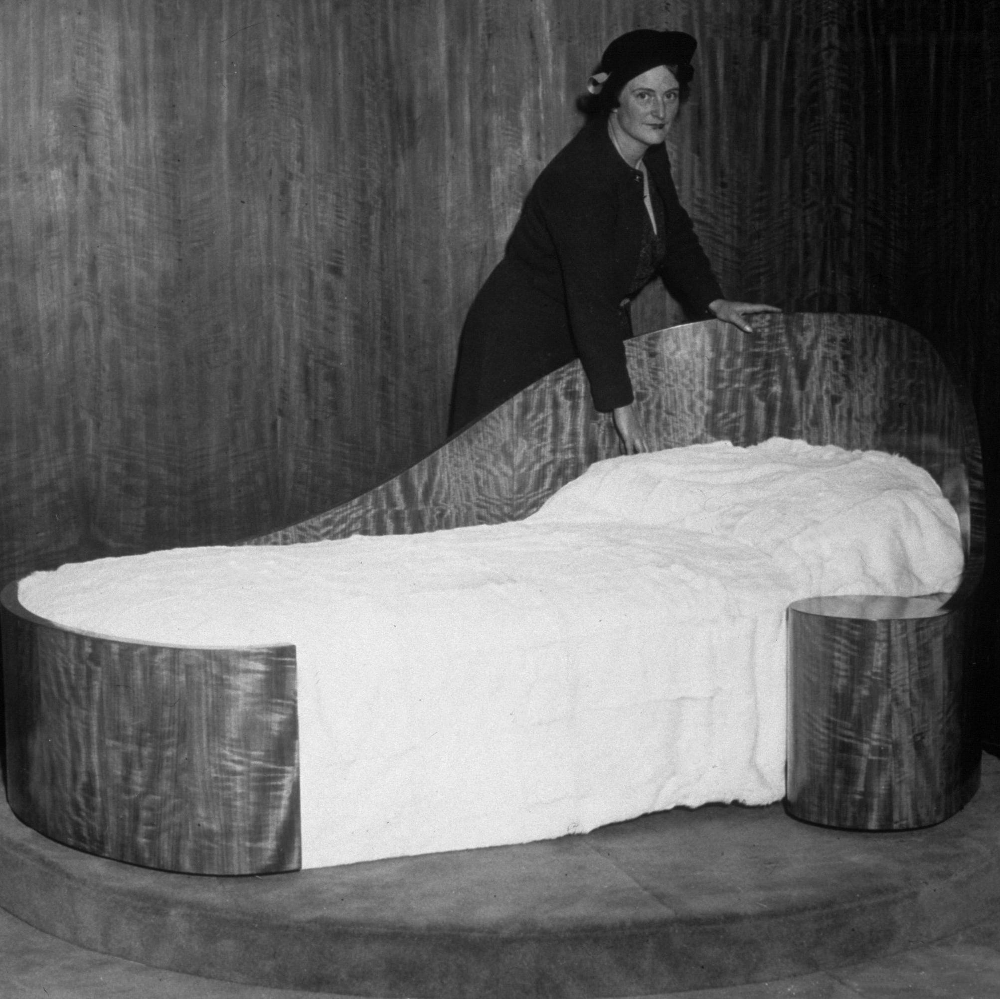 Designer Betty Joel with her revolving bed