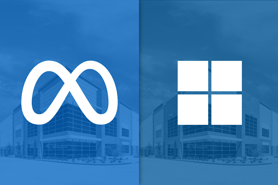 Meta Platforms and Microsoft logos.