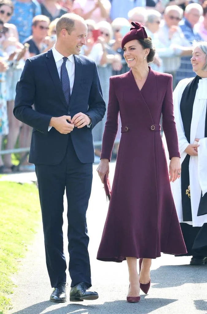 Prince William and Kate Middleton at St David's Cathedral