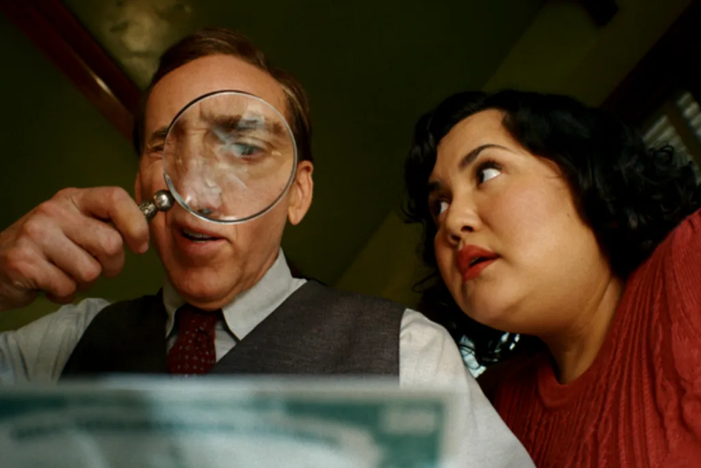 Nicolas Cage and Karen Rodriguez in Spider-Noir