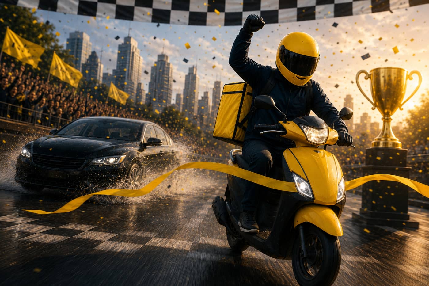 Uber slides, Rapido races