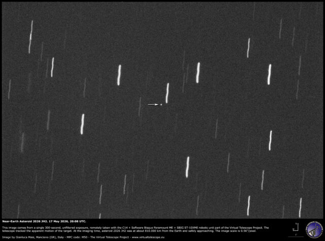 Near-Earth Asteroid 2026 JH2: 17 May 2026.