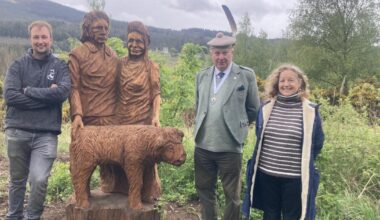 Muckle Mouthed Meg sculpture unveiled in Thornielee Forest
