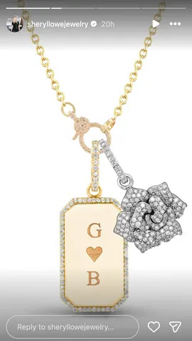 A close-up of Hadid's necklace via Sheryl Lowe's Instagram.Credit: Sheryl Lowe/Instagram