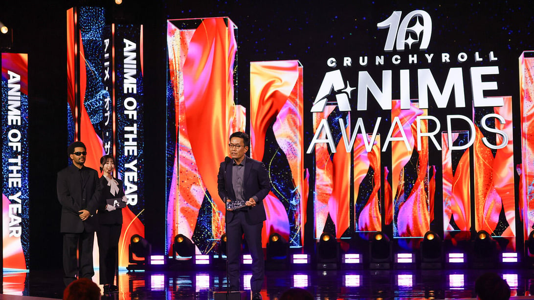 Kenji Nagasaki, Director of My Hero Academia FINAL SEASON_ onstage accepting Anime of the Year at the 2026 Crunchyroll Anime Awards in Tokyo, Japan on May 23, 2026