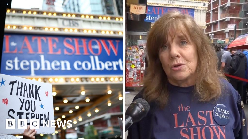 Fans react to Stephen Colbert’s final show - BBC