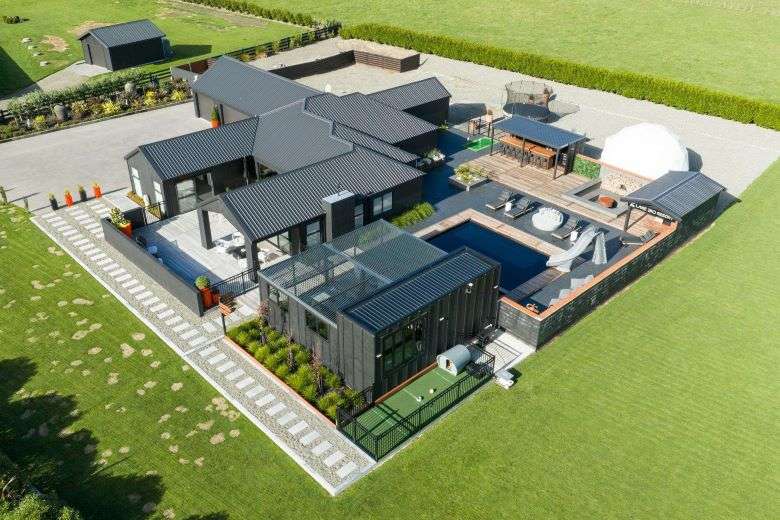Holy Grail nightclub owner Ricky Quirk has created an outdoor wonderland at his lifestyle estate at 20 Ashgrove Lane, Ashhurst, Palmerston North. Photo / Supplied