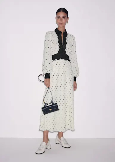 Lace Trim Maxi Dress