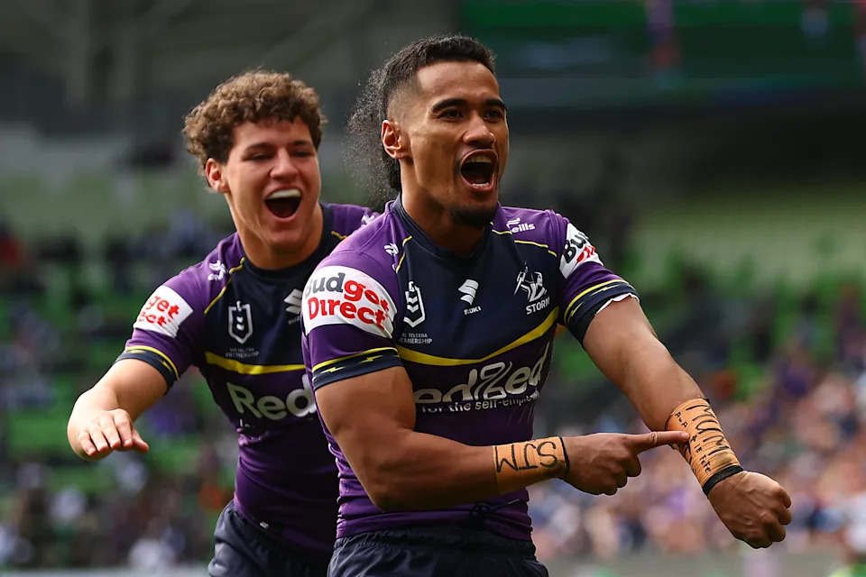 Seen here, Storm fullback Sua Faalogo against the Tigers.
