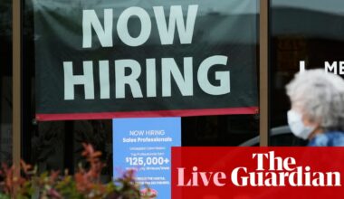 US economy beats forecasts with 115,000 new jobs added in April; pound and UK bonds stronger as Starmer pledges to stay on as PM – business live | Business