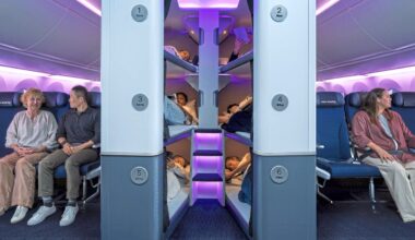 This airline offers bunk beds for its long-haul flights, but they come with rules