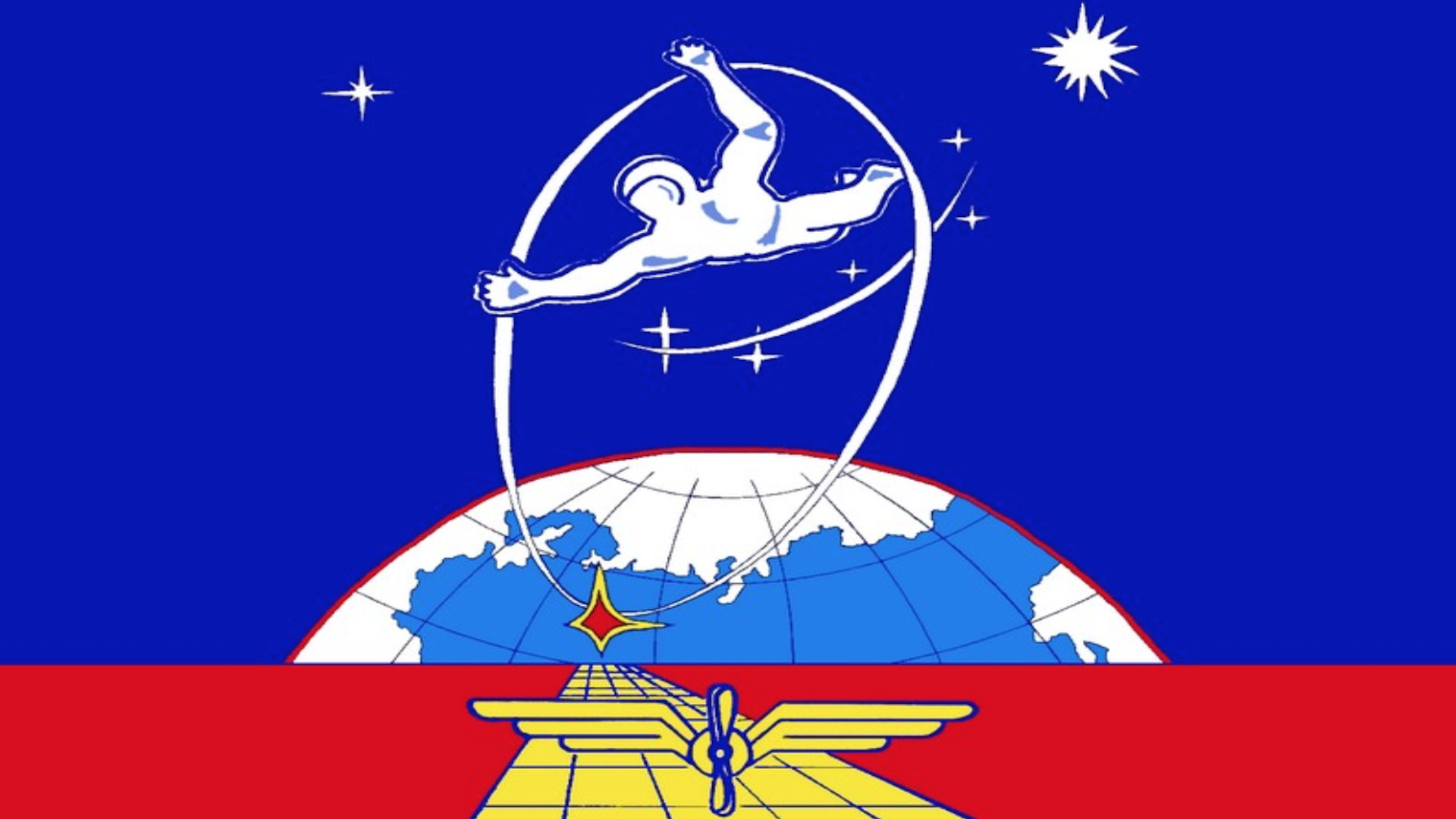 a flag for a Russian space training city