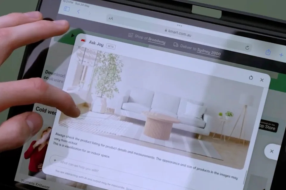 Using the same technology, customers can also view home products positioned in their own spaces, such as coffee tables, couches, side tables and more. 