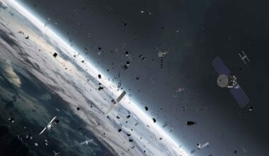3D illustration of the problem of pollution of the Earth