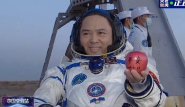 Taikonaut Zhang Lu, commander of the three-member Shenzhou-21 crew, is out of the Shenzhou-22 spaceship