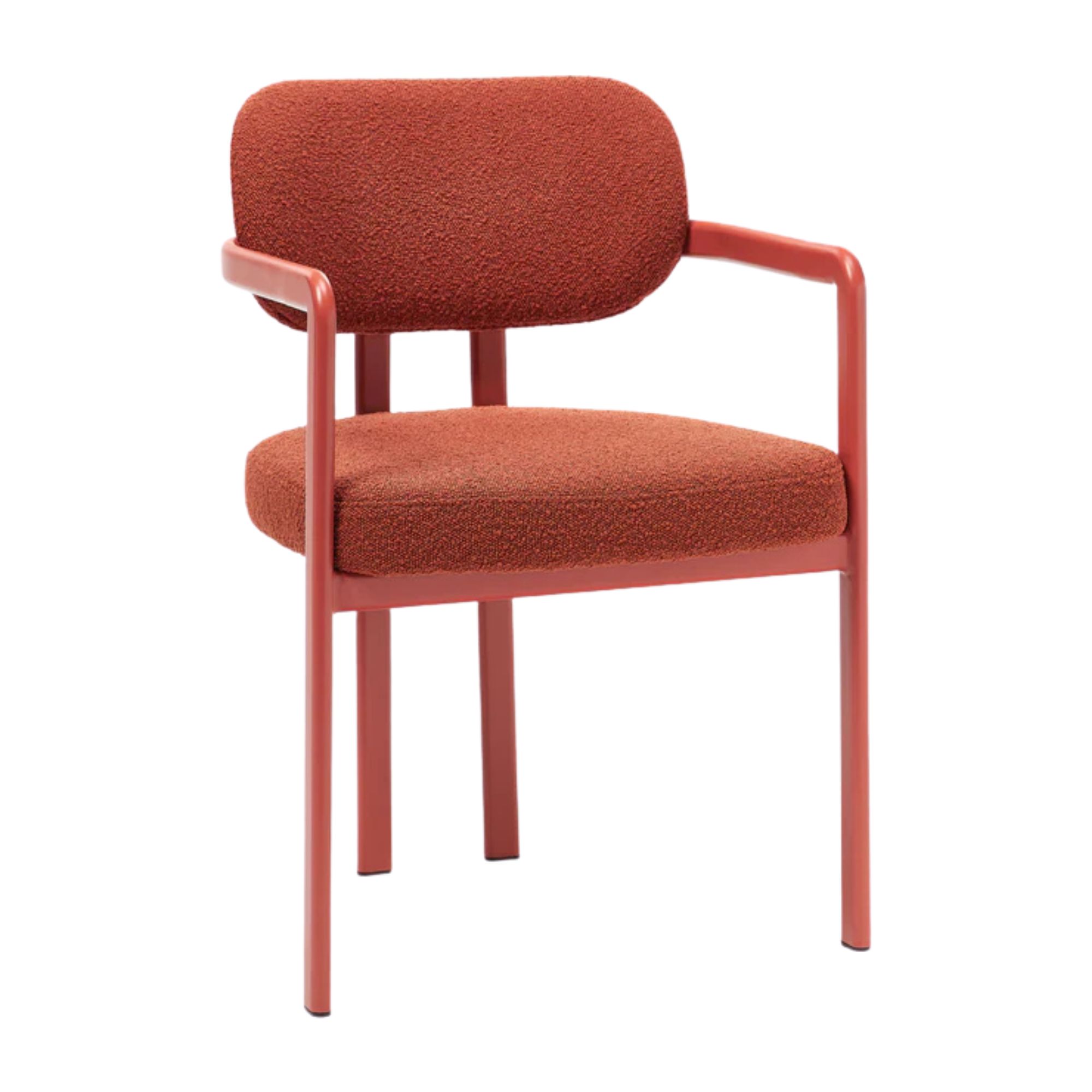 Westwing Collection, Boucl&eacute; Dining Chair Adrien With Armrests