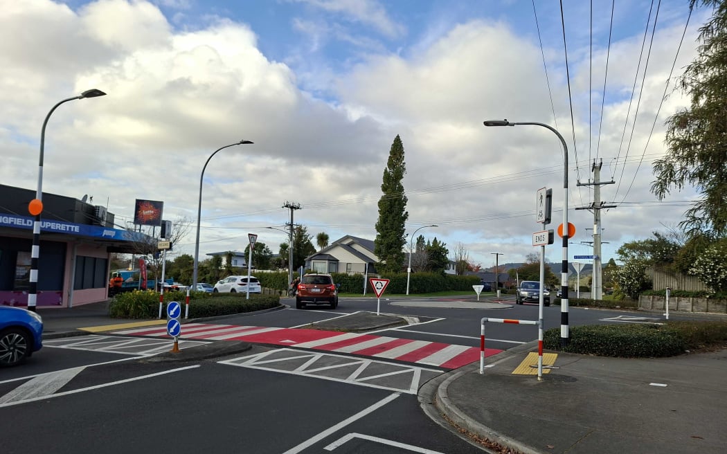 The Otonga Rd and Springfield Rd roundabout and crossing.