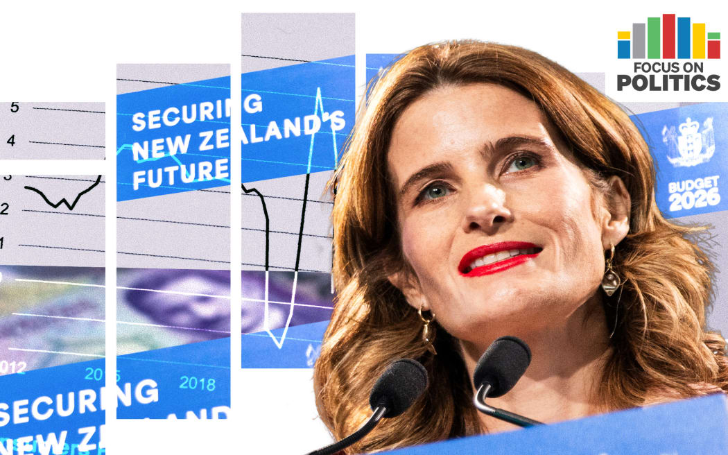 Focus on Politics: Composite of Nicola Willis, money, and charts.