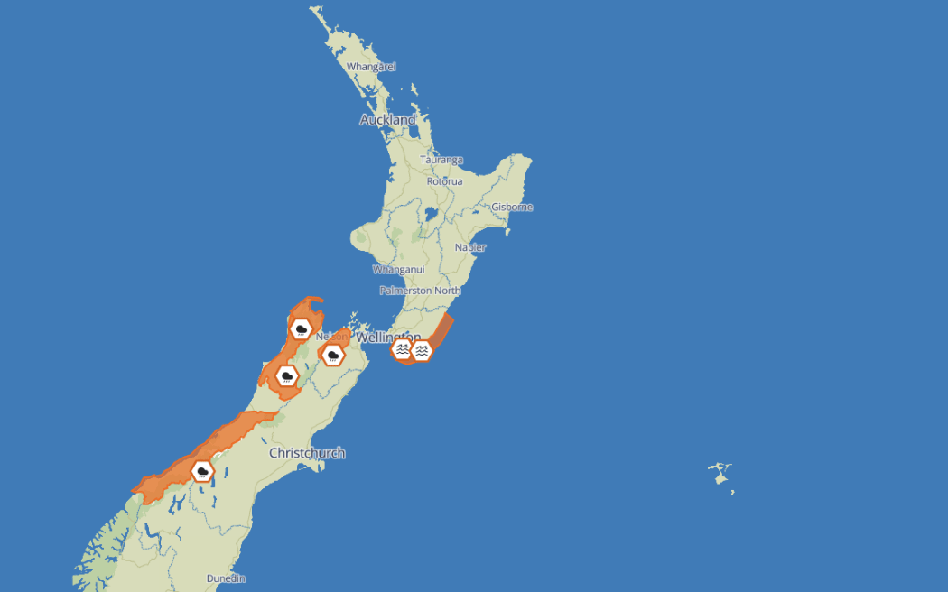 MetService weather warnings on 29 May 2026.