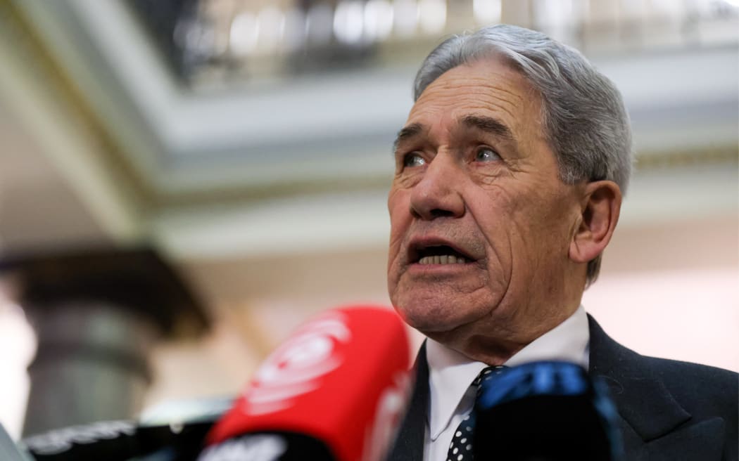NZ First leader Winston Peters speaks to media after Budget 2026.