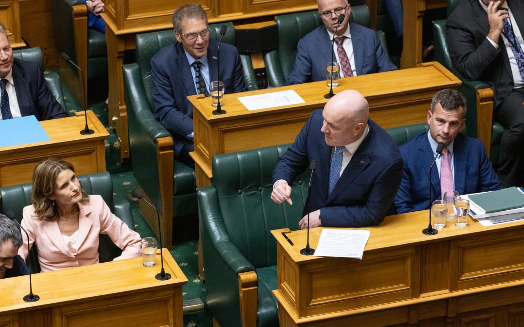 The Prime Minister, Christopher Luxon directs his budget speech towards a friendlier audience - his own caucus.