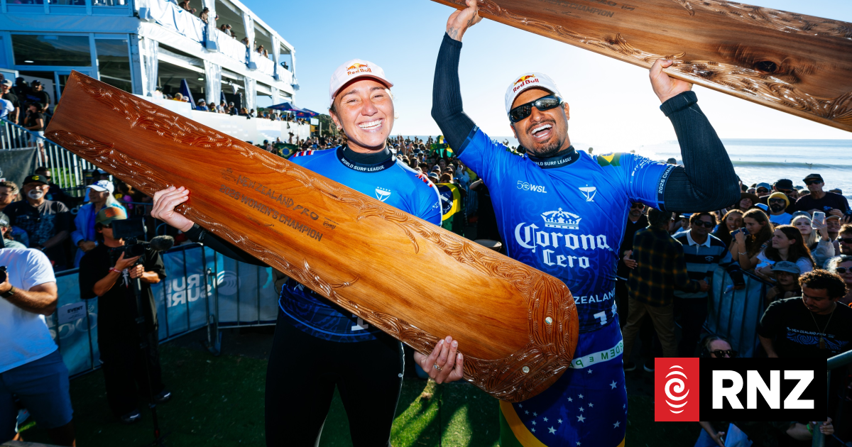 Surfing: Carissa Moore and Italo Ferreira win New Zealand Pro at Raglan