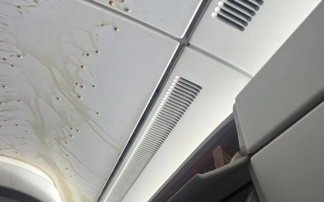 The severe turbulence caused items to hit the ceiling.