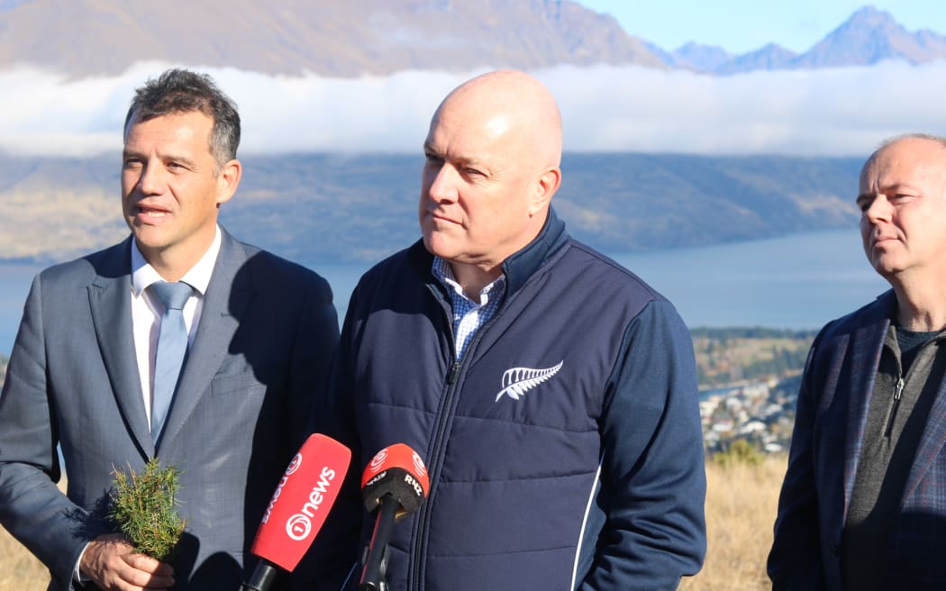 Prime Minister Christopher Luxon giving the announcement on Sunday.