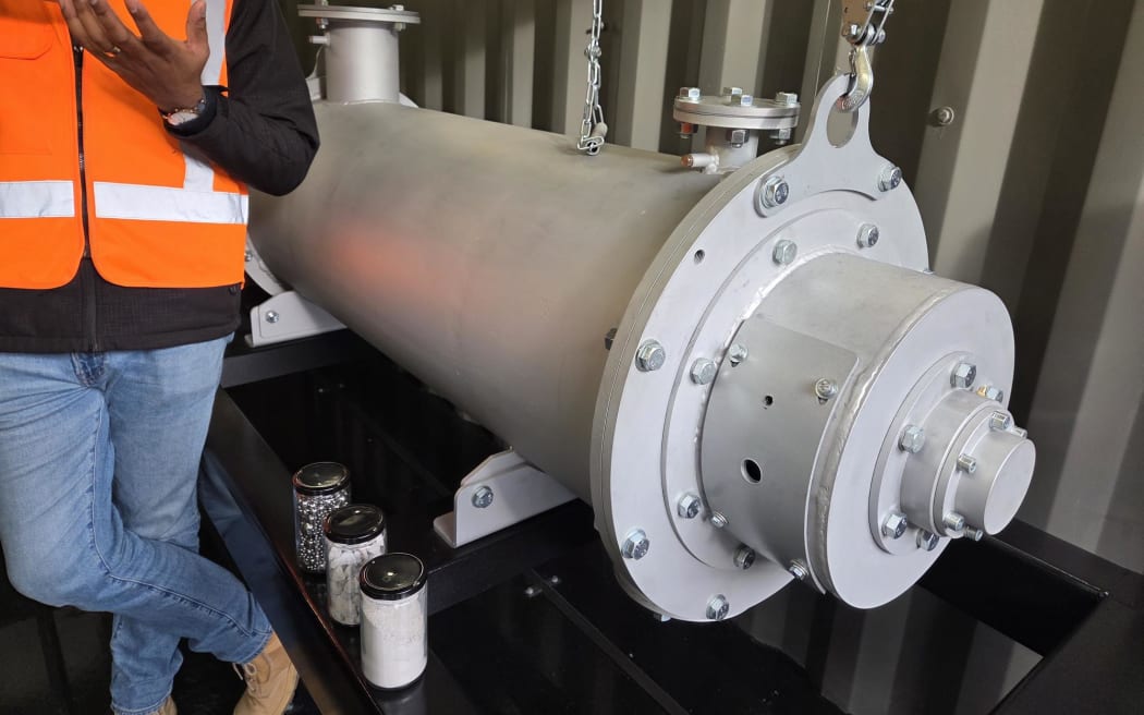 A prototype of the full scale machinery is at the Silverstream Landfill in the Hutt.