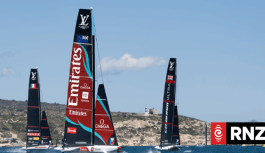 Team NZ crews locked in tight battle with Burling off Sardinia