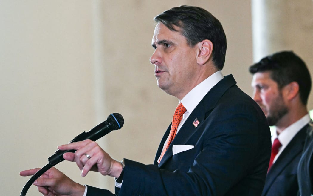Acting US Attorney General Todd Blanche speaks during a news conference announcing the indictment of former Cuban president Raul Castro, at the Freedom Tower in Miami, Florida, on May 20, 2026. The US Justice Department on Wednesday indicted 94-year-old former Cuban president Raul Castro over the 1996 downing of civilian planes manned by critics of the communist state (also known as the