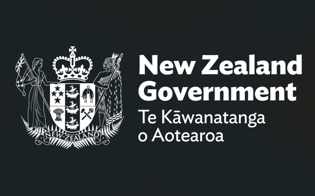 The government's redesigned branding places "New Zealand Government" in bold above "Te Kāwanatanga o Aotearoa", reversing the previous order.