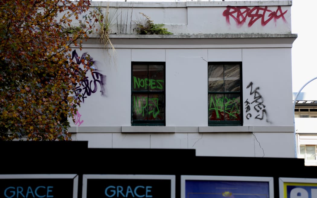 The former Fitzroy Hotel on Auckland's Wakefield Street is considered the oldest brick building in the city centre.