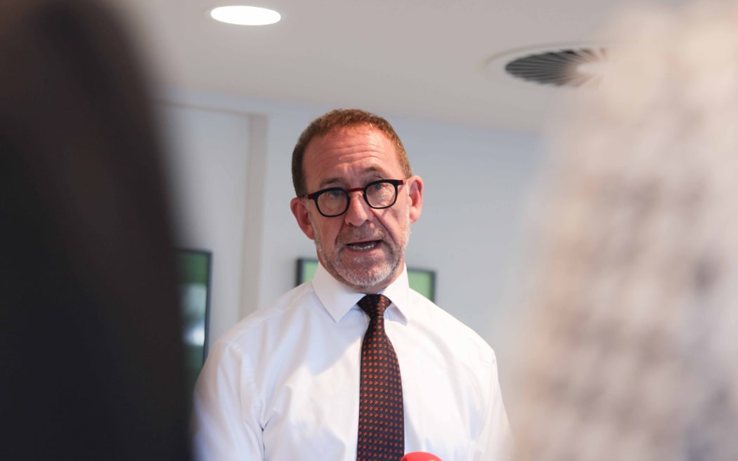 Wellington Mayor Andrew Little speaks to media after the government announced further cuts to public service jobs on 19 May, 2026.