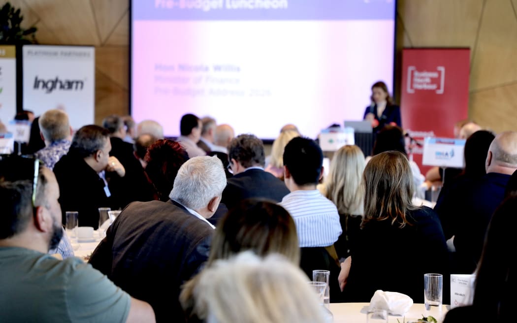 Finance Minister Nicola Willis makes a pre-Budget announcement on cutting public service jobs, on 19 May, 2026.