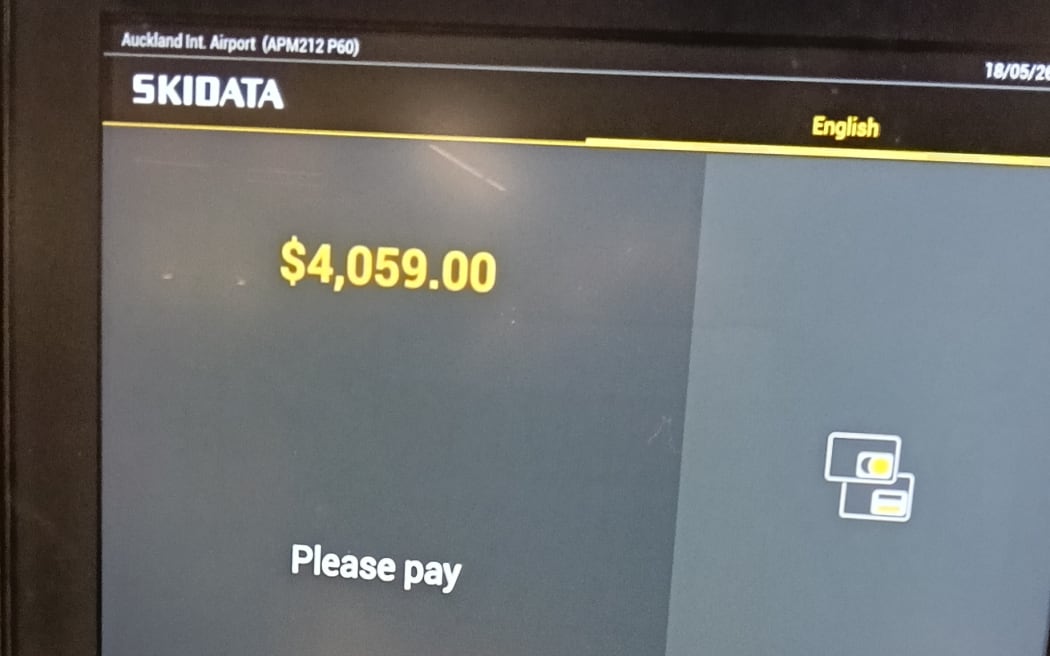 South Auckland resident Kushma Nair said he was trying to pay for a short stay at Auckland International Airport when the machine repeatedly showed a charge of $4059.