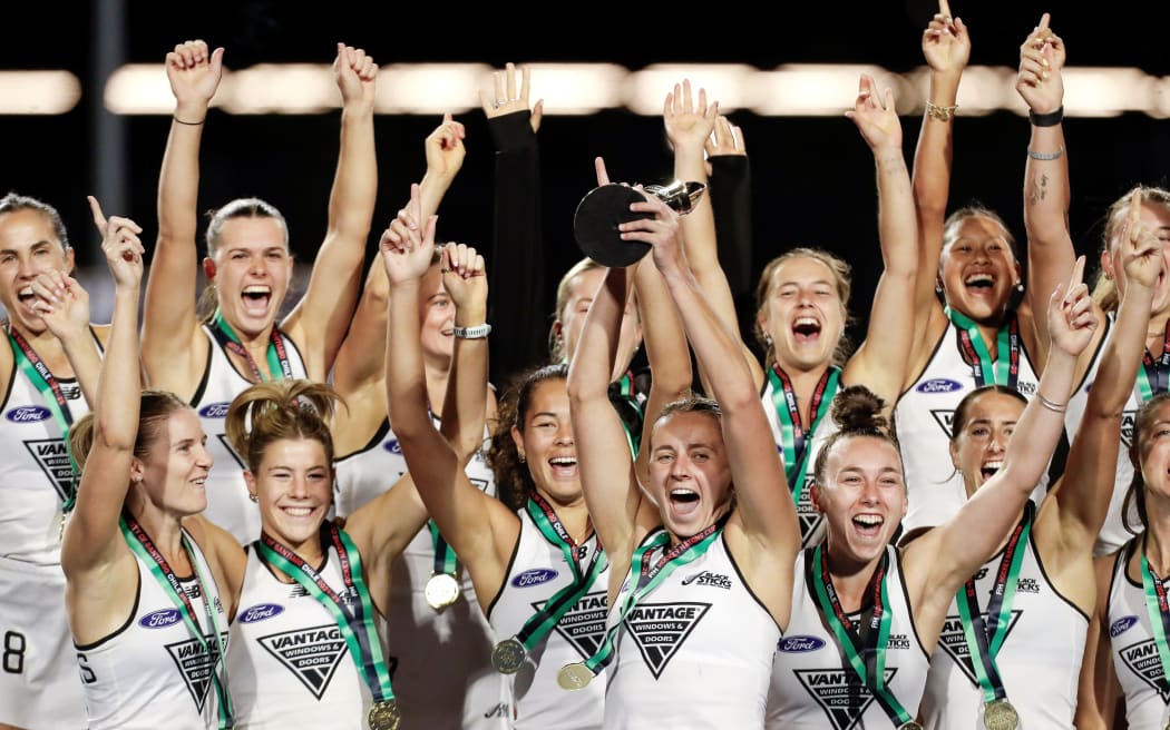 The New Zealand women's hockey team, winners of the FIH Nations Cup in Santiago, Chile in 2025.