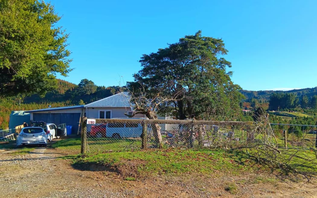 The Waitaanga Rd home of Sidney Ross Bridson before it was destroyed by fire in October 2023.